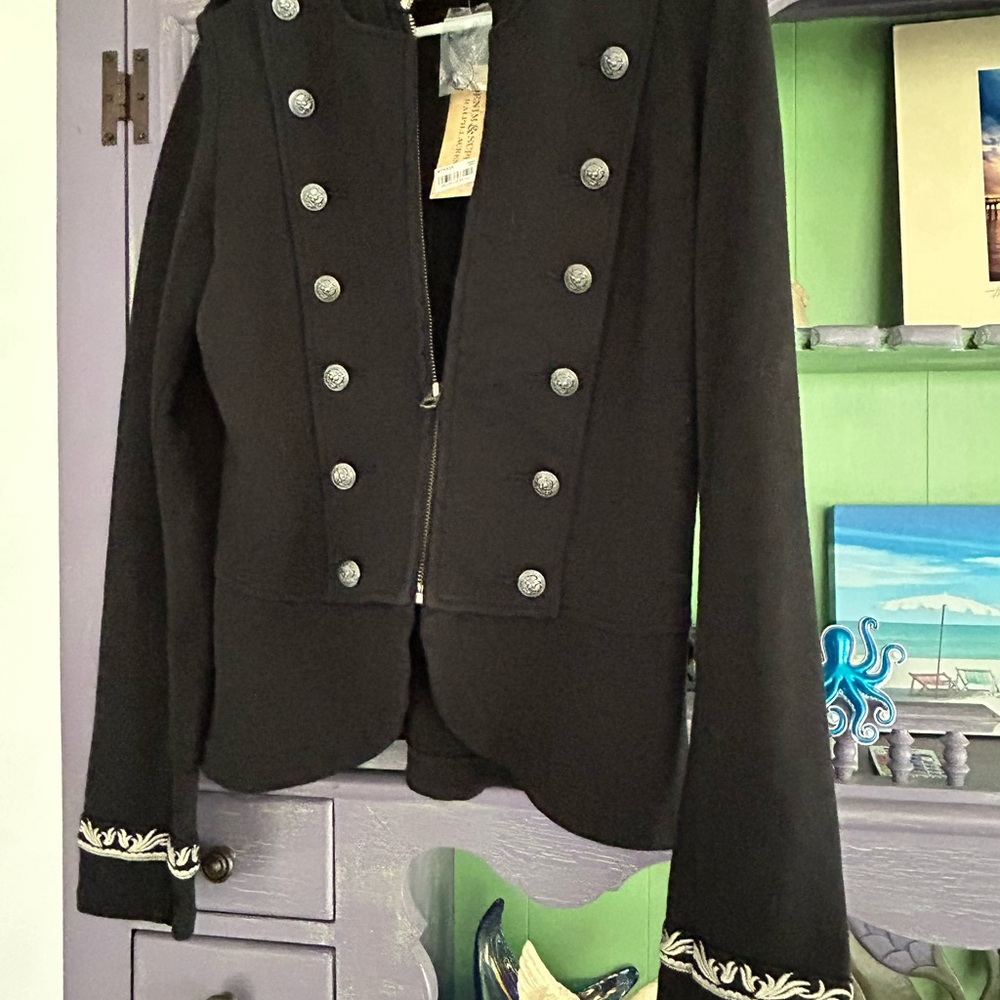 Ralph Lauren Black Jacket with Silver Accents